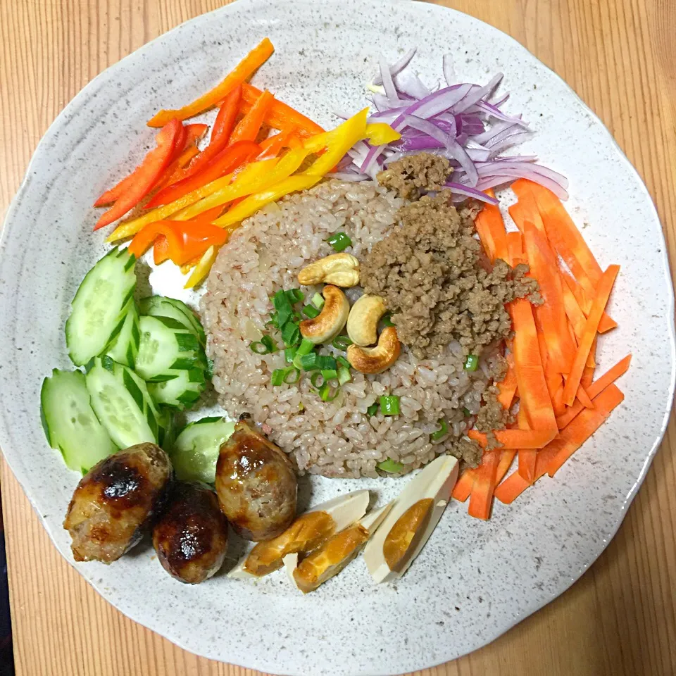 "Khao Kluk Kapi"  カーオクルックカピ
Thai fried rice with salty shrimp paste|Tenpiumeさん