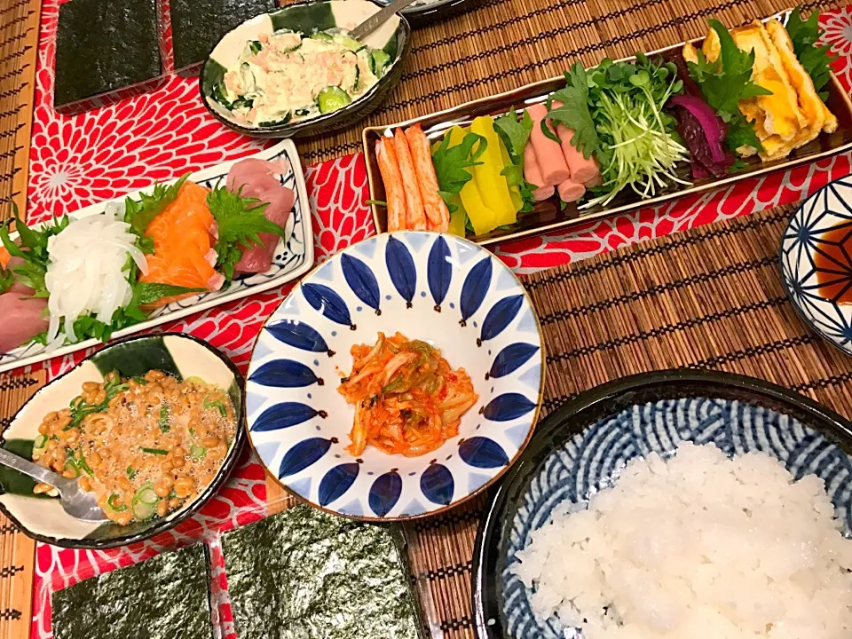 今日の夕飯は手巻き寿司♪♪♪|Mayumi♡♡♡さん
