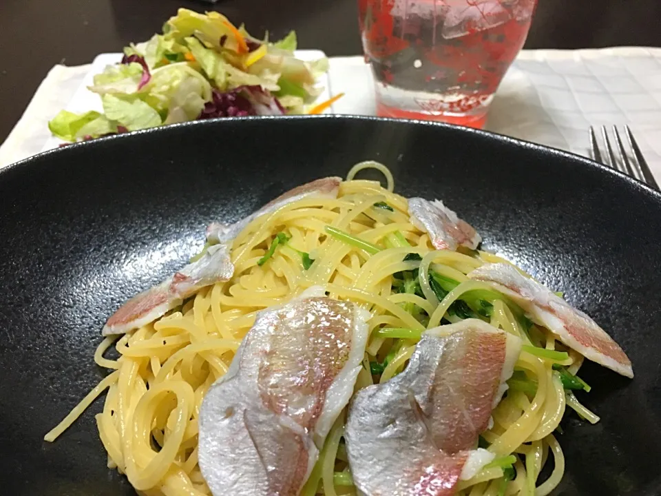 小鯛のささ漬和風パスタ #小鯛の笹漬け|mokoさん