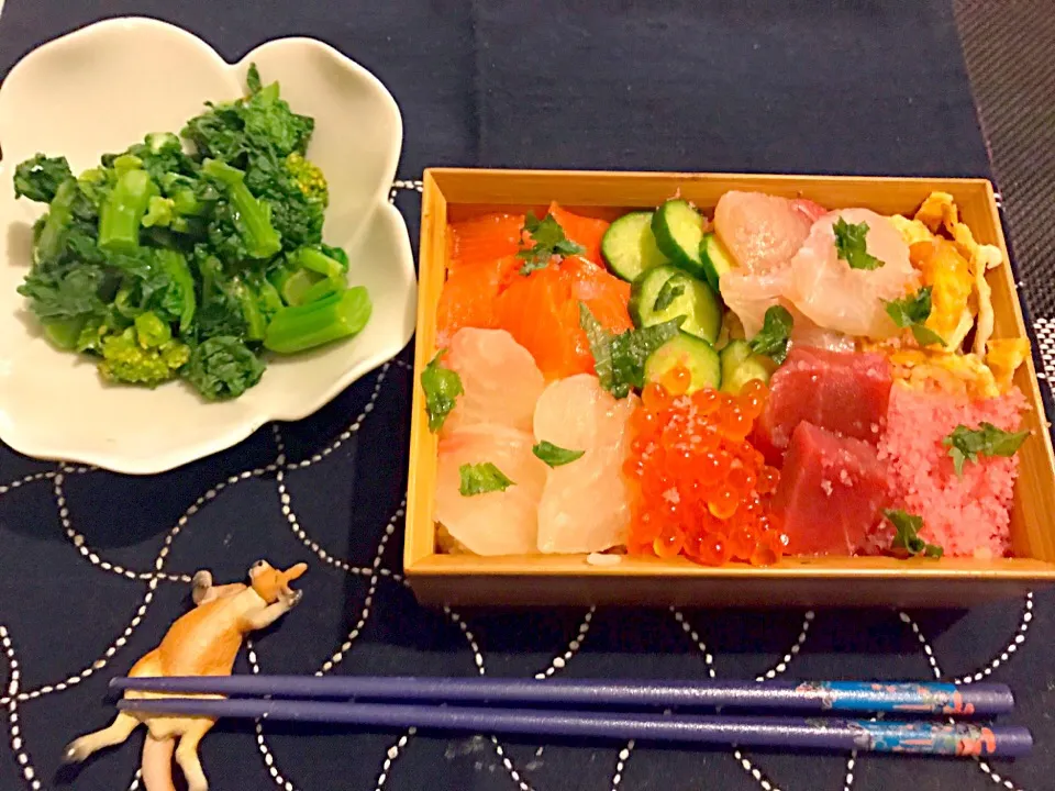 春の日ひな祭りご飯

ちらし寿司と菜の花の辛子あえ|☆アスカ☆さん