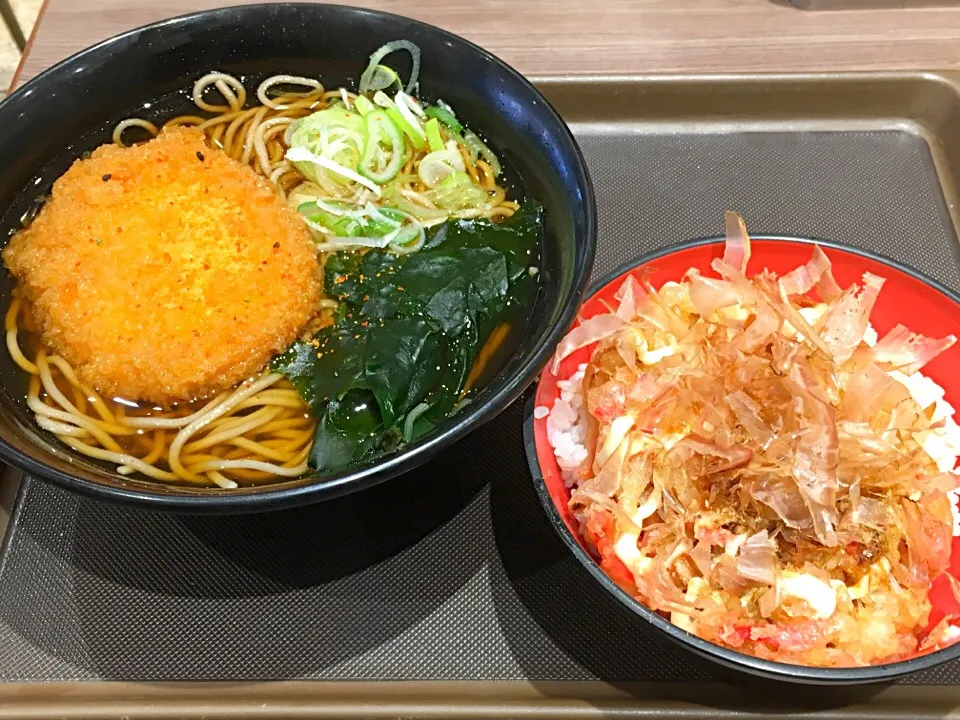 冬季限定 紅生姜天丼セット ミニお好み焼き風|ゆうじ.さん