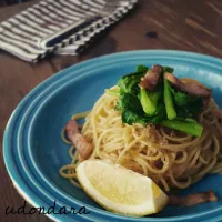 Snapdishの料理写真:春のごま油パスタ。|うどんだらさん