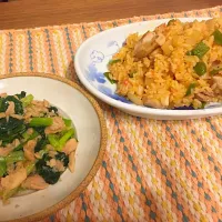 茅の舎だしの野菜チャーハン
ほうれん草とツナの炒めもの|とっこさん