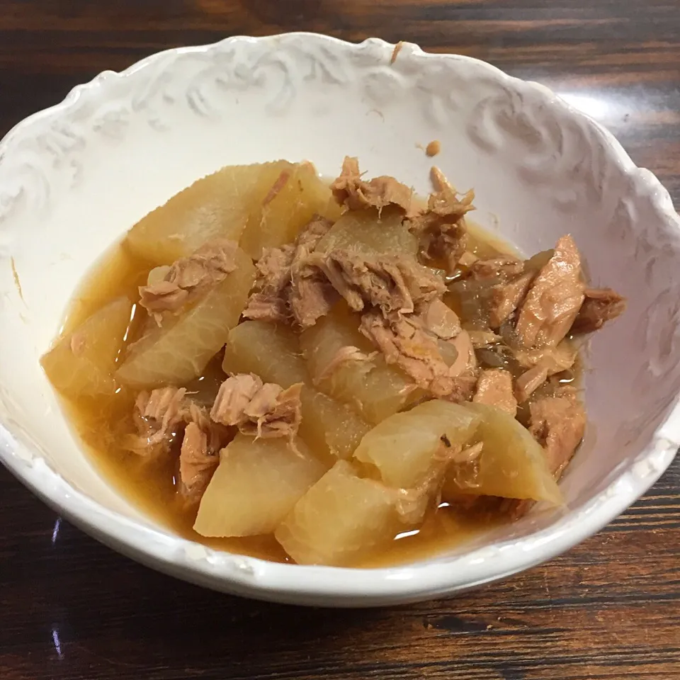 大根救済料理🚑🚑🚑大根とツナ🐟の煮もの😋😋😋|いしくん。（たまご王子🥚🐣🐥🐔）さん