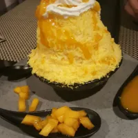 Snapdishの料理写真:mango icecream|Geraldine Naychiyemarn Kyūketsukiさん