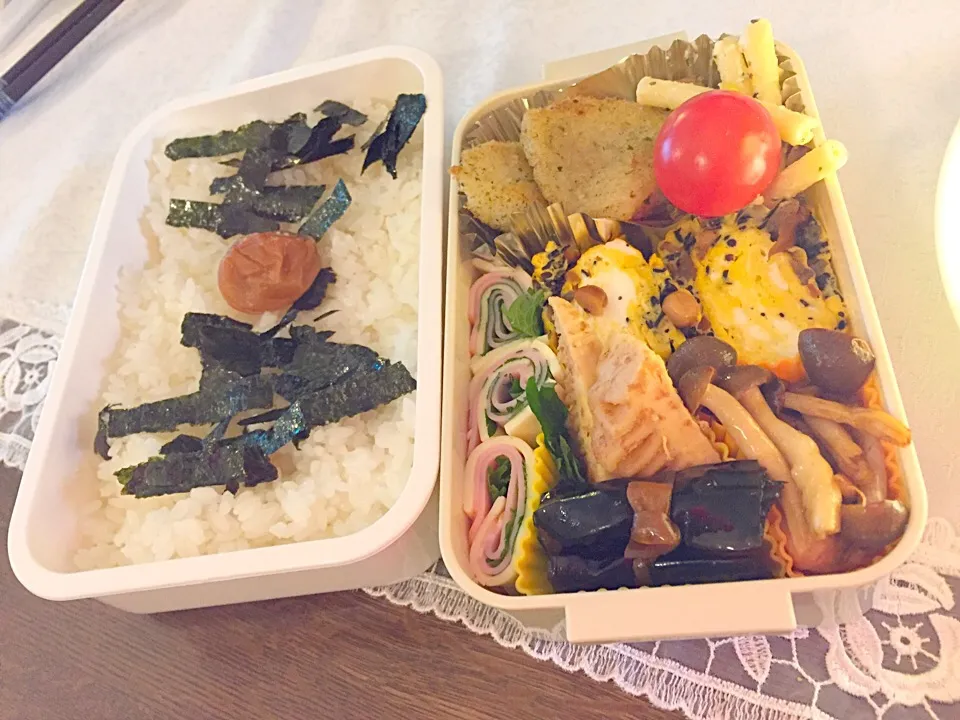 五目卵、白身魚の海苔フライ、などのお弁当(*^_^*)|もなかさん