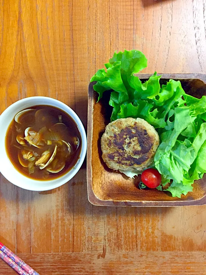 豚レバー入りハンバーグ
あさりの味噌汁|せっちゃんさん