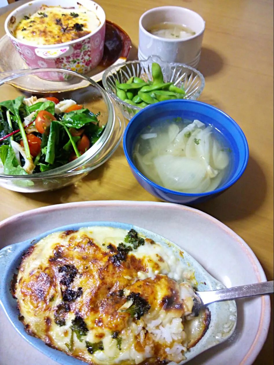 昨日の晩御飯(ㅎ.ㅎ )ミートドリア|さくたえさん