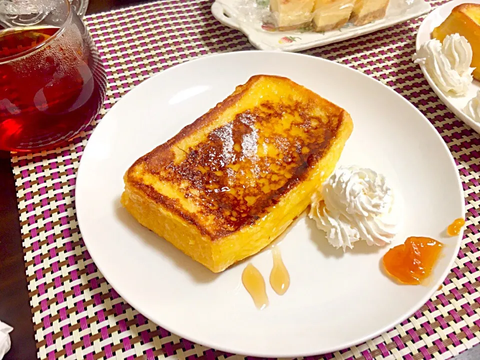 マーガリンでフレンチトースト焼きました☆|おまめさん