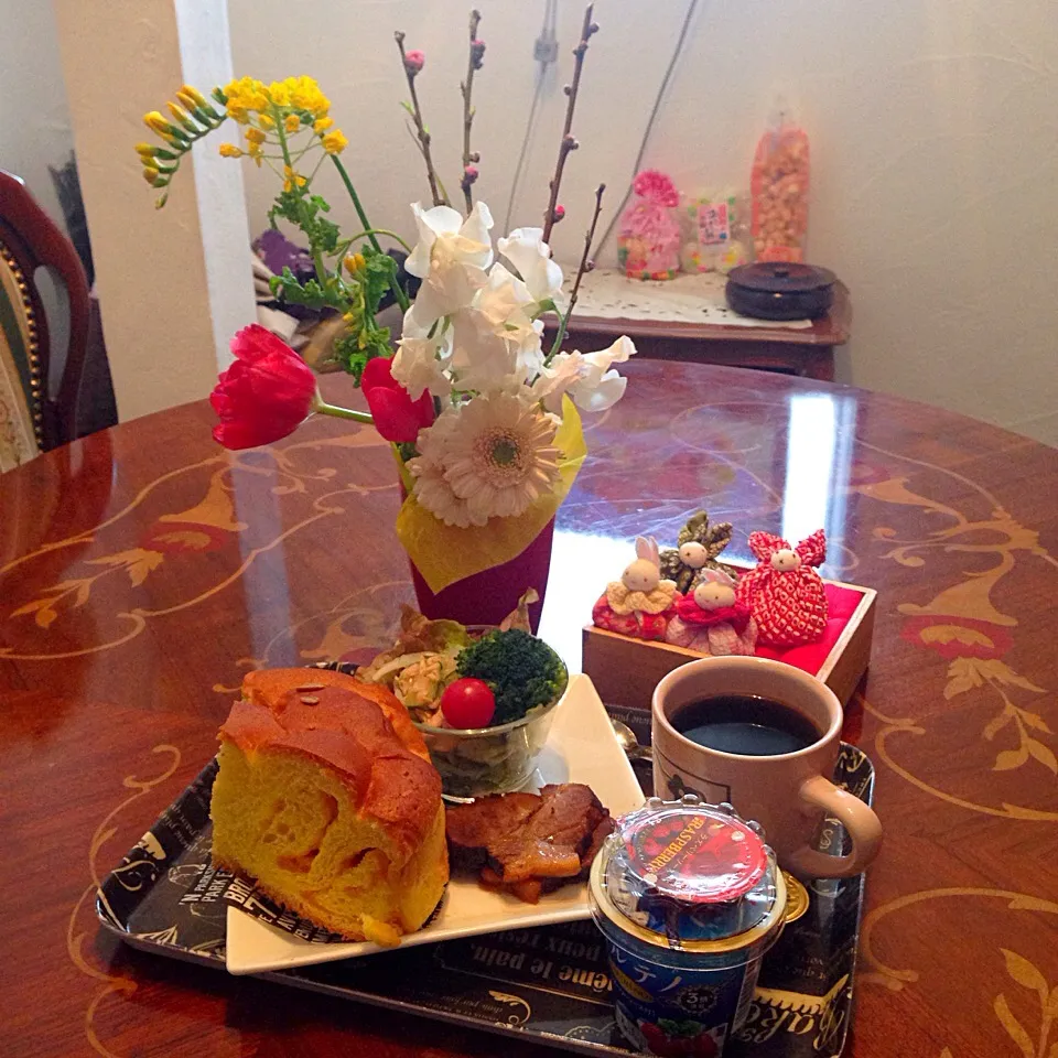 今日の朝ご飯(๑´ڡ`๑)|ちゃたままさん