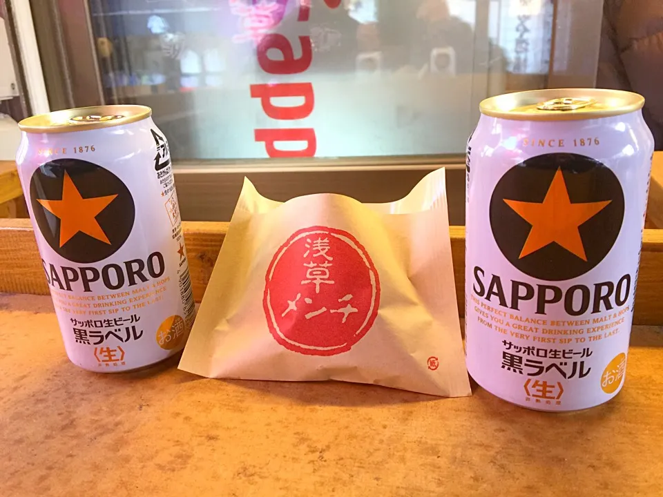 浅草メンチ。
肉汁濃厚。一個シェアで十分🍺🍺🍺🍺|Toshinori Kogaさん