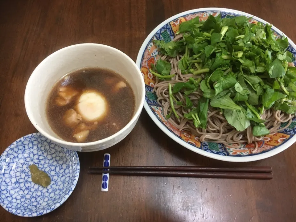 Snapdishの料理写真:クレソン蕎麦|Naoya  Higaさん