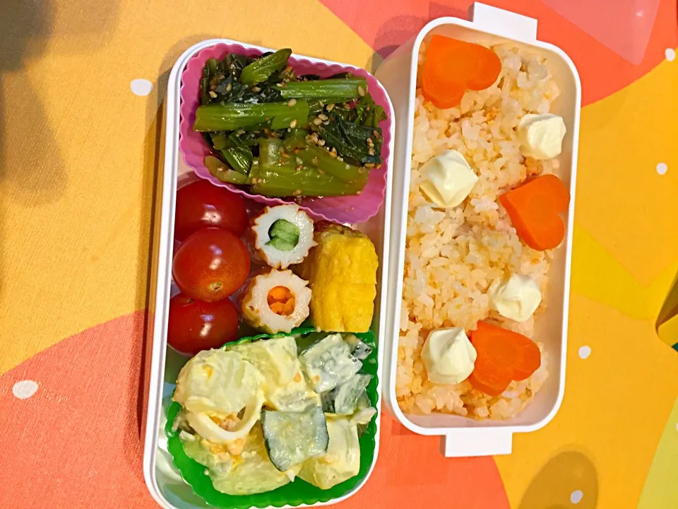 3/1 私の弁当（娘の弁当の残り）|なかみほさん