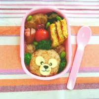 Snapdishの料理写真:#娘弁当 #キャラ弁 #ダッフィー #オムレツ|ayakoさん