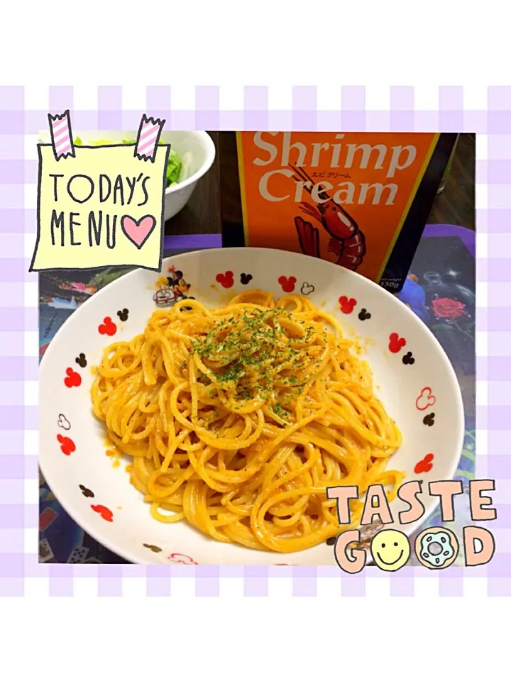 海老クリームパスタ🍝|のむのむさん