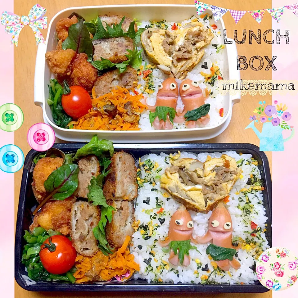 旦那＆息子弁当   ルンルンソーちゃん|miyukiさん