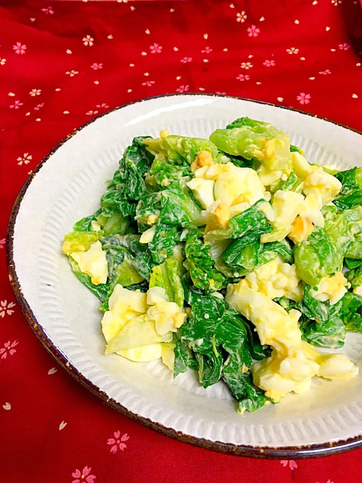 菜の花のたまごサラダ
母手作りの菜の花を沢山もらいました☆|かねしろ食堂さん