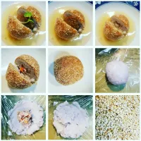 Snapdishの料理写真:♯温物
♯炊合せ
♯以上
♯揚げ物
♯未満

三宝包み海老芋饅頭焙煎山田錦揚げ蕗の薹味噌射込み薄葛餡引き|Takehiko Hasegawaさん