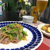 パクチー豚バラの味噌炒め