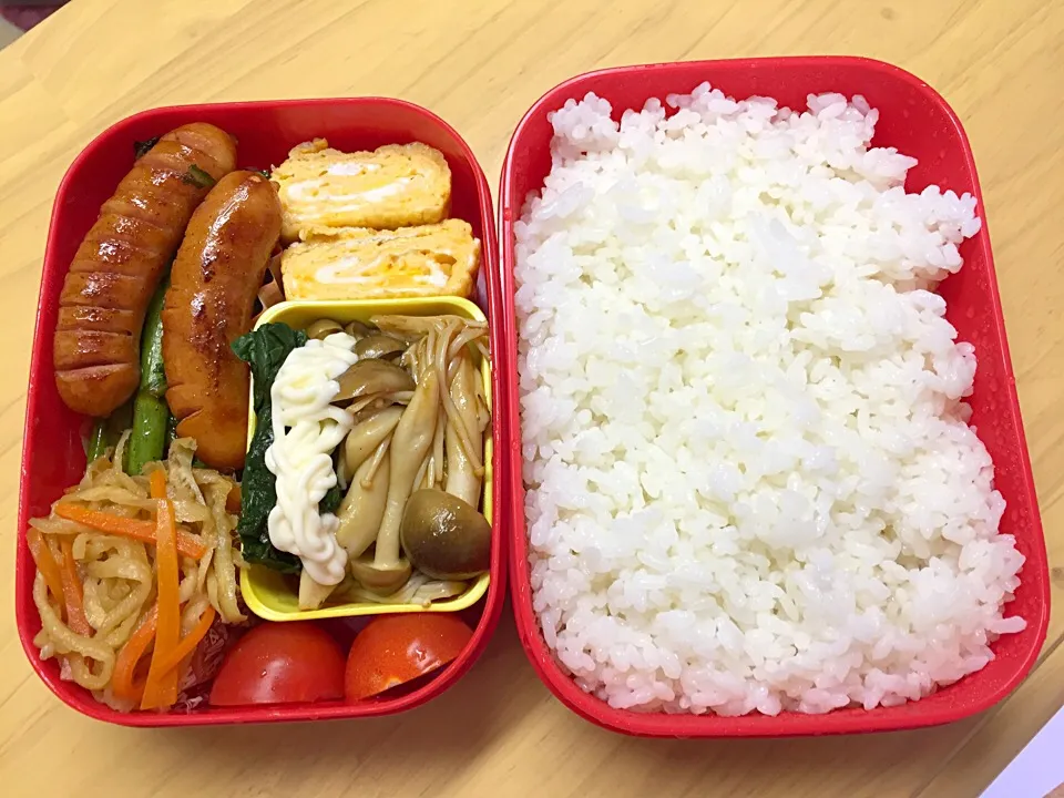 今日のお弁当
ウィンナー・卵焼き・キノコ炒め・切り干し大根|2493さん