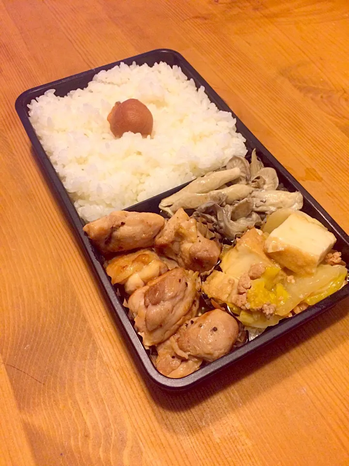 ちゃ、茶色い…鶏肉のガーリックソテー弁当🍱|meyou..さん