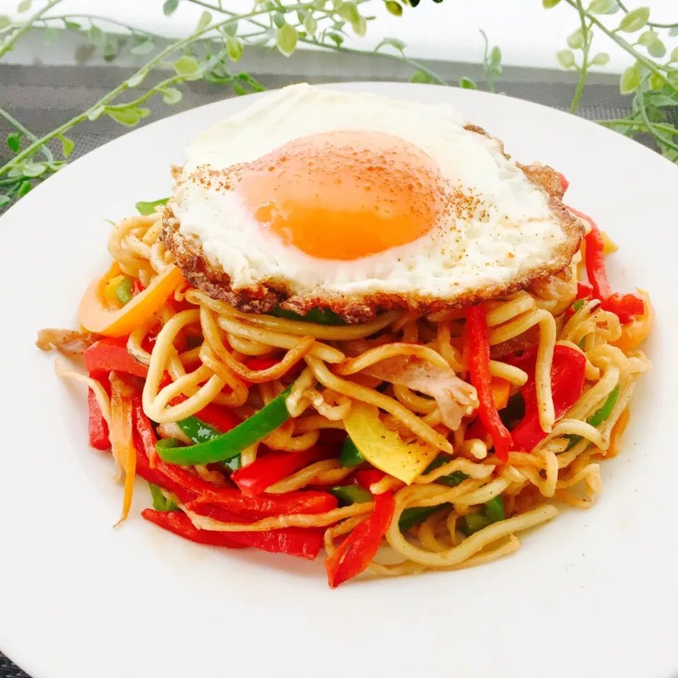 Snapdishの料理写真:カラフル野菜に切り干し大根💕苦手野菜も美味しく食べよう♪クミン香る白だし焼きそば#焼きそば#白だし#クミン|Tomokoさん