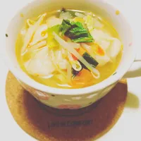 Snapdishの料理写真:酸辛ワンタン風スープ！|ちえさん