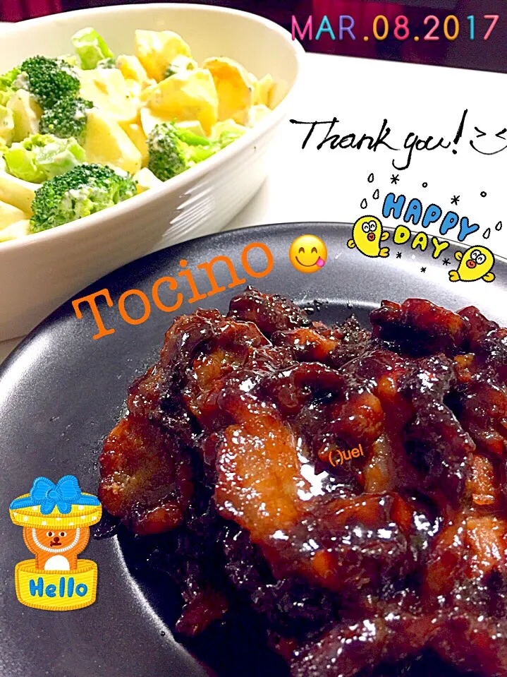 Homemade Tocino... ( broccoli, apple and egg ) Salad!|Qchannel Tachifujiさん