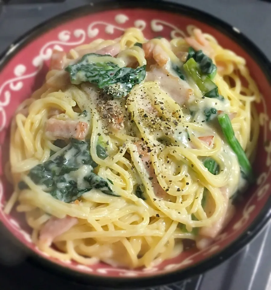 ほうれん草のクリームパスタ
#ほうれん草#クリームパスタ|kanakoさん