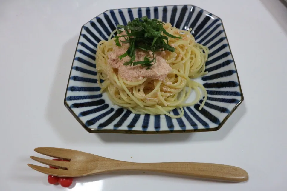 Snapdishの料理写真:#明太子パスタ
生クリームで作ればよかったな…|ゆいさん