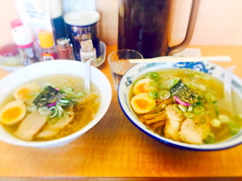 ラーメン普通盛りと大盛りの比較☆笑|みきさん