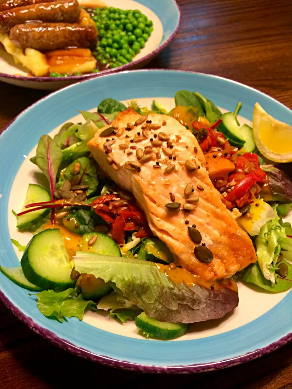 Grill salmon & salad mango sauce|Heartさん