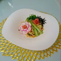 明太子としその混ぜるだけパスタ☺|kumamiさん