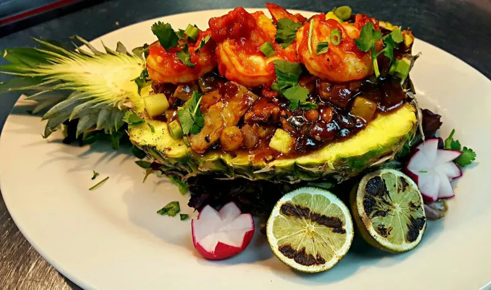 Terriyaki Bowl with Sriracha Grilled Shrimp and Cashew Fried Rice....|chef Charlesさん