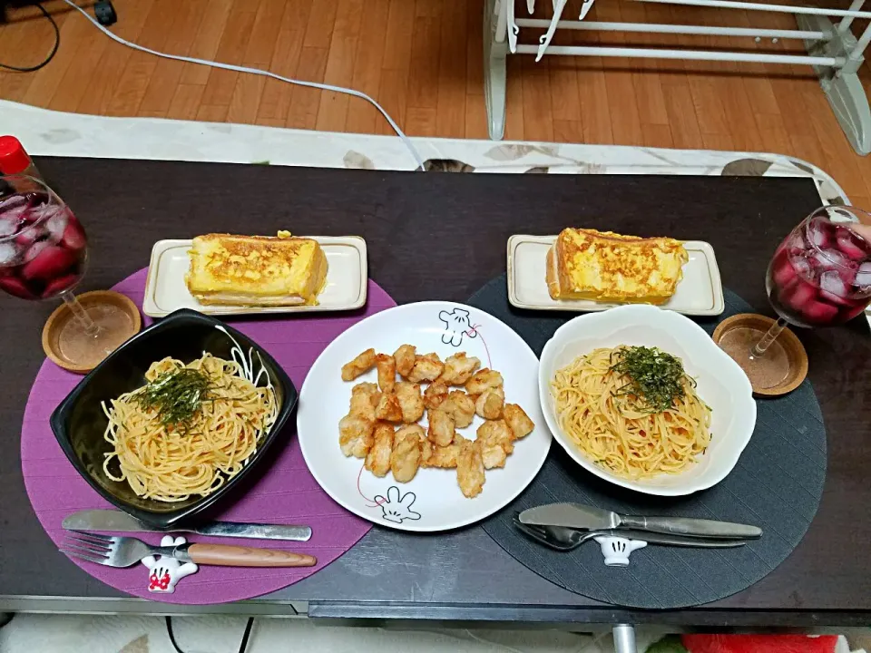 フレンチトースト風サンド🎵パスタ|みーさん