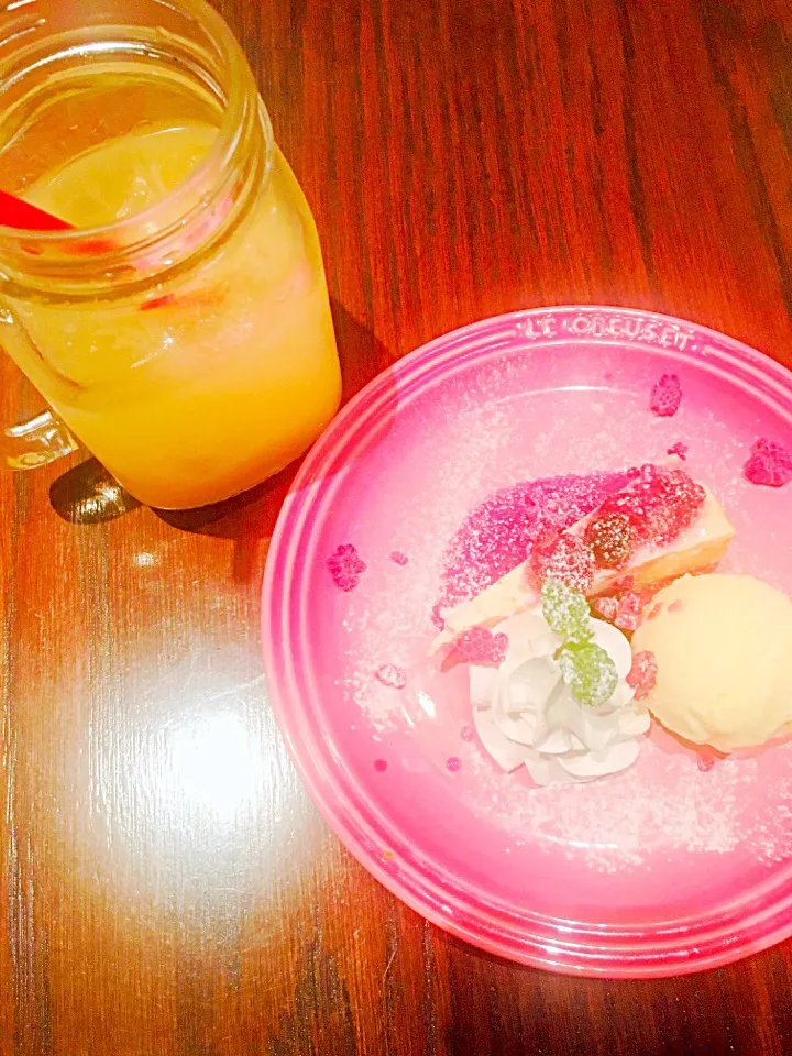 Snapdishの料理写真:cheese cake &peachpine|momoさん