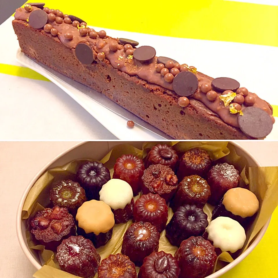 今年の我が家のバレンタインとホワイトデーの交換物資🍀les-goutersのチョコケーキ💃とダニエルのカヌレ🕺どす♫…痩せられぬな🐽|にゃあ（芸名）さん