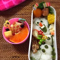 Snapdishの料理写真:娘3歳♡オラフ弁当|Mari Kambeさん