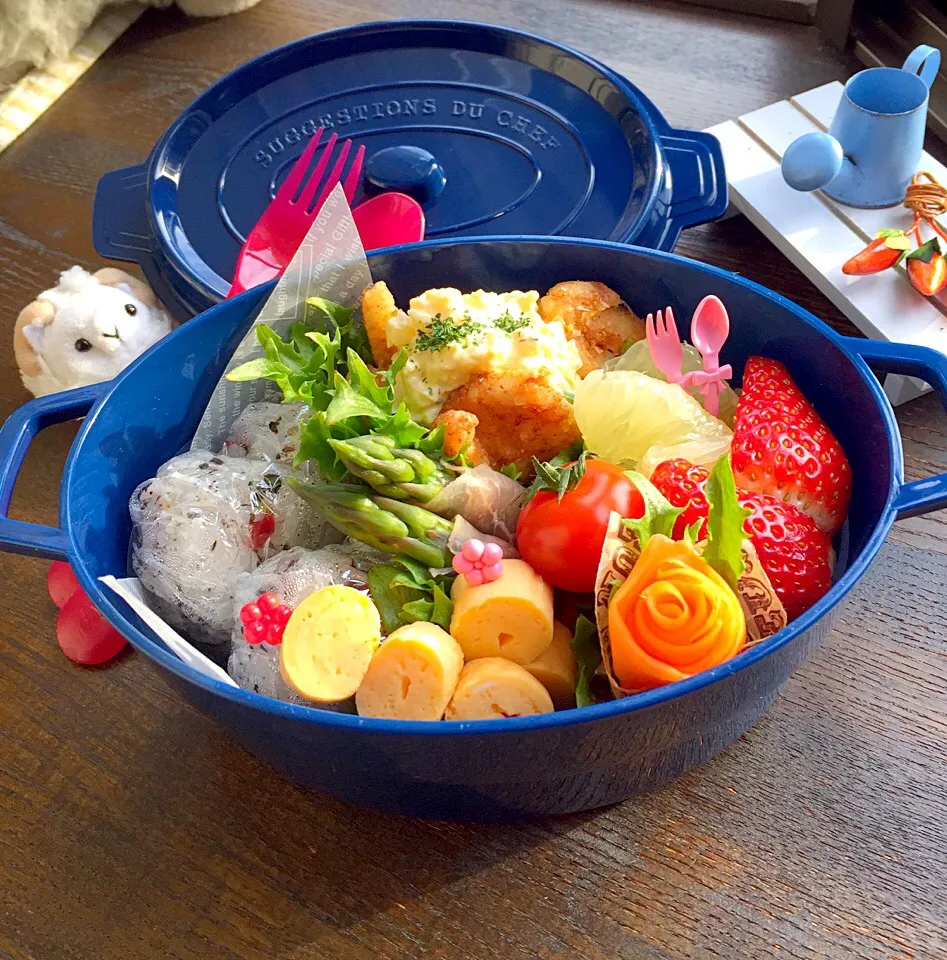 おにぎりのお弁当！空っぽにな〜れ♡|マトンさんの飼い主さん