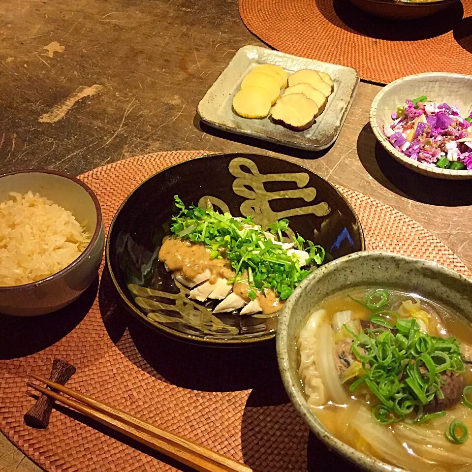 Snapdishの料理写真:地味滋味一汁一菜晩ごはん|Kaori Shimizuさん