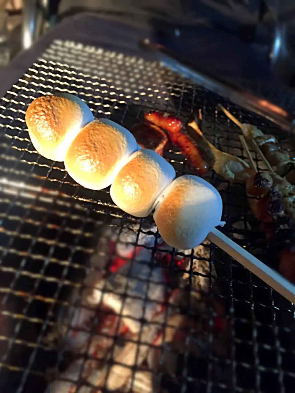 バーベキューで焼きマシュマロ|めぐみさん