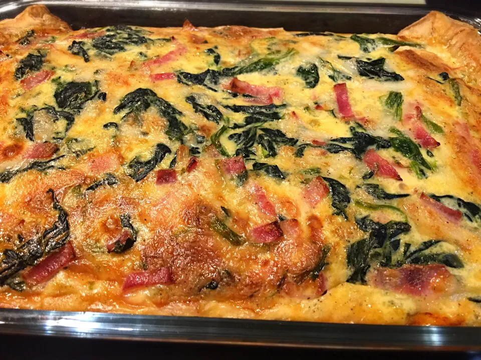 Quiche ham cheese spinach|Aida Q Ouraさん