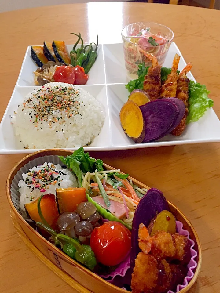 Snapdishの料理写真:わたしお弁当❤️&お留守番ランチ❤️|ふみぃさん