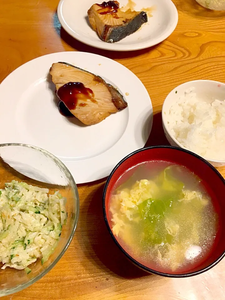 娘が作ってくれたぶりの照り焼き|ツインズママさん