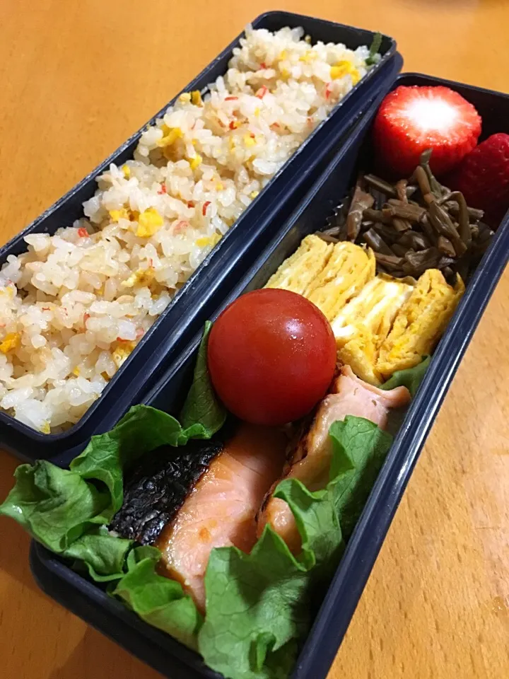 Snapdishの料理写真:父ちゃん弁当♡2017.3.14.|kimikimiさん