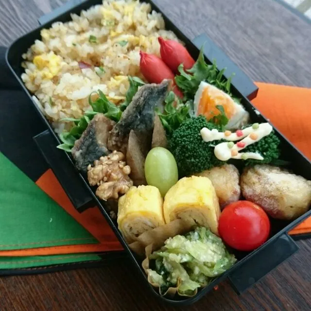 Snapdishの料理写真:今日のお弁当🍱 おすすめは鯖の竜田揚げ|minさん