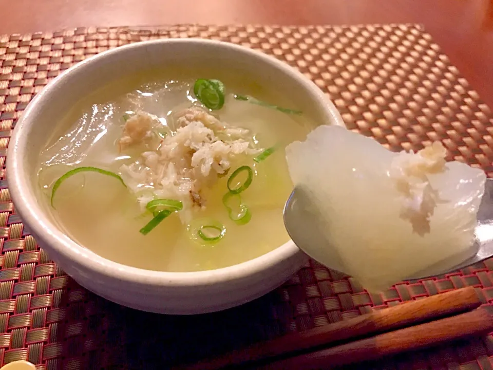 Winter melon&Snow crab soup♨️蟹肉冬瓜湯🦀冬瓜とｽﾞﾜｲ蟹のｽｰﾌﾟ|🌈Ami🍻さん