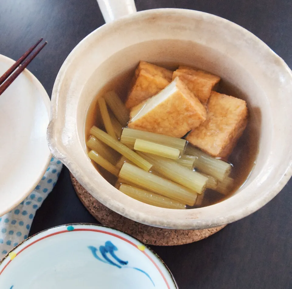 蕗と厚揚げの煮物|麻紀子さん