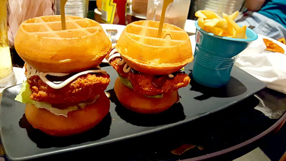 waffle chicken burger|rufvalさん