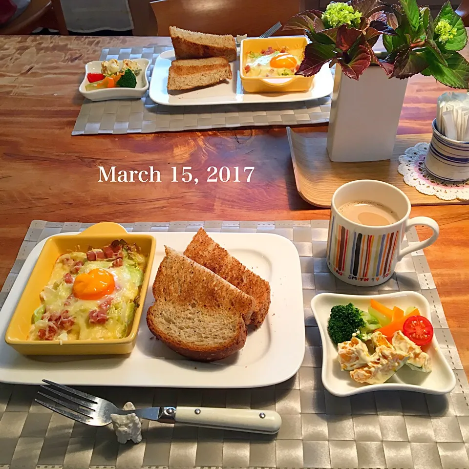 Snapdishの料理写真:朝ごはん  2017・3・15|ローゼルさん